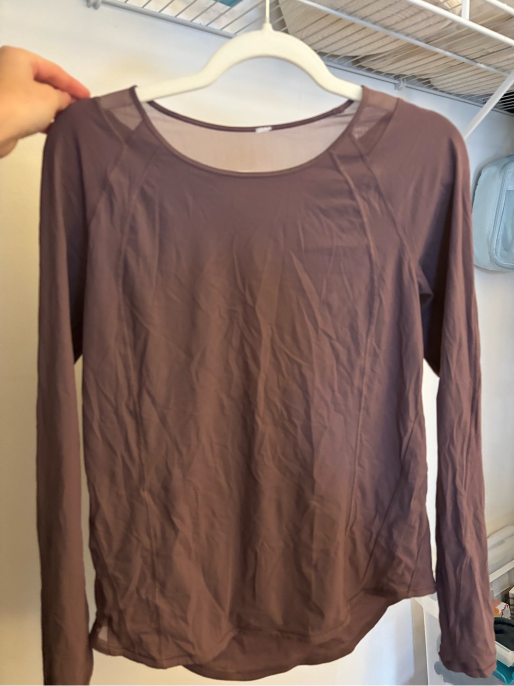 lululemon athletica Long Sleeve Scoop Neck Top in Mauve